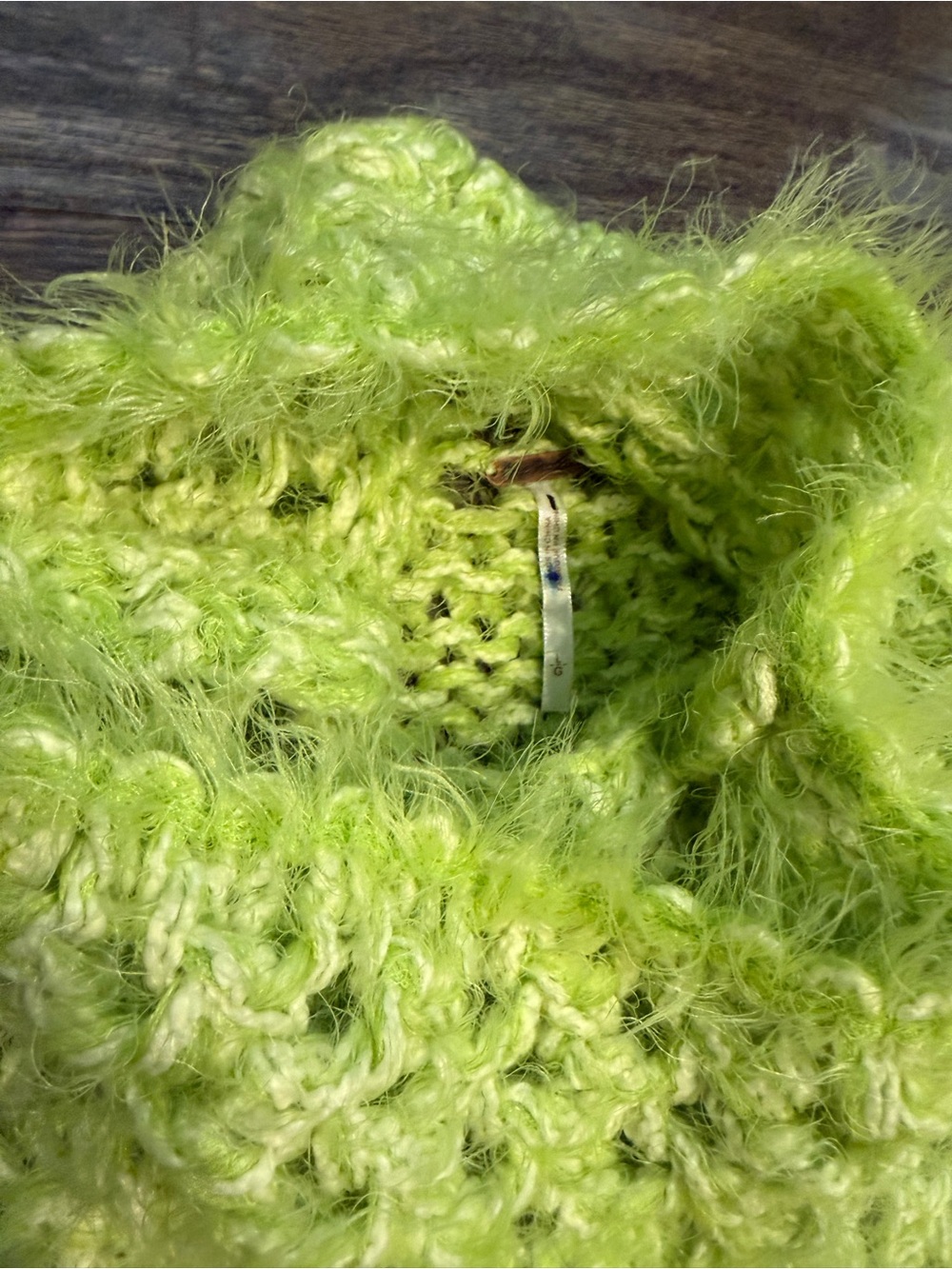 Free People Neon Lime Cropped Turtleneck Sweater - Picture 2 of 9